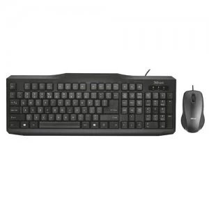 Trust Wired and Mouse - Black keyboard USB