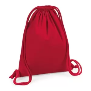 Westford Mill Cotton Drawstring Bag (One Size) (Red)