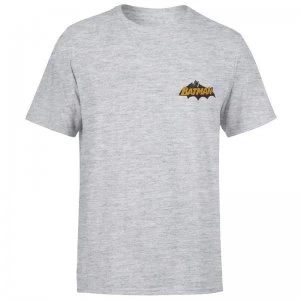 DC Batman Embroidered Unisex T-Shirt - Grey - XL