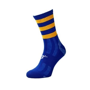 Precision Pro Hooped GAA Mid Socks Junior Royal/Amber - UK Size 3-6