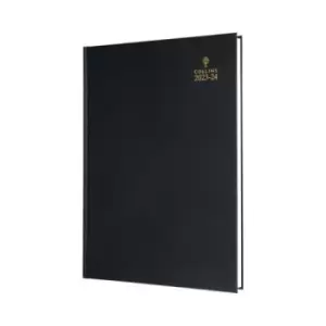 Collins Academic Diary Day Per Page A4 Black 2023-2024 44M-99.24