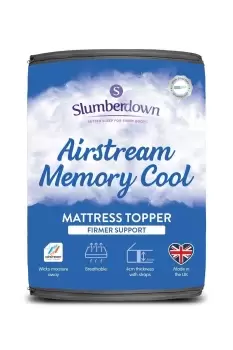 Slumberdown Airstream Memory Cool Mattress Topper - Size: Double - White