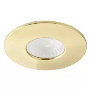 Spa Rhom LED Fire Rated Downlight 8W Dimmable IP65 Tri-Colour CCT Satin Brass