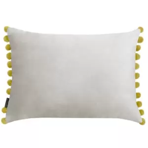Fiesta Velvet Cushion Dove/Bamboo, Dove/Bamboo / 35 x 50cm / Polyester Filled