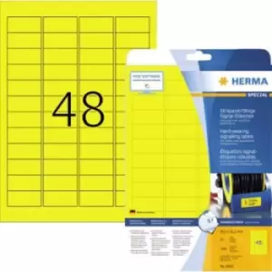 Herma 8030 Labels (A4) 45.7 x 21.2mm Polyester film Yellow 1200 pc(s) Extra strong Label film