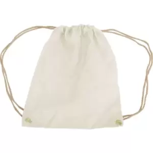 Westford Mill - Cotton Gymsac Bag - 12 Litres (Pack of 2) (One Size) (Natural)