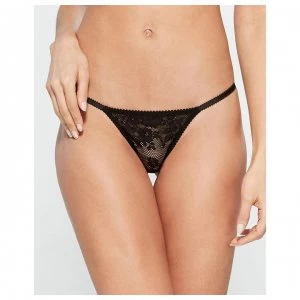 L Agent by Agent Provocateur Vane Triangle Lace Thong - Black