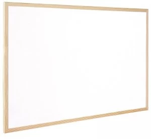 Q Connect Woodframe Whiteboard - 90x60cm