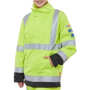 Click Arc High Vis Two Tone Woven Jacket Small Saturn YellowNavy Ref
