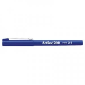Artline 200 Blue Fineliner Pen Pack of 12