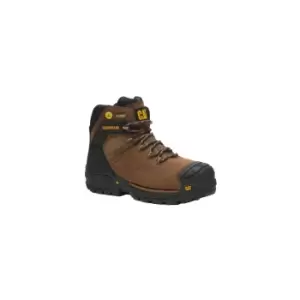 Caterpillar Mens Excavator Grain Leather Safety Boots (10 UK) (Brown)