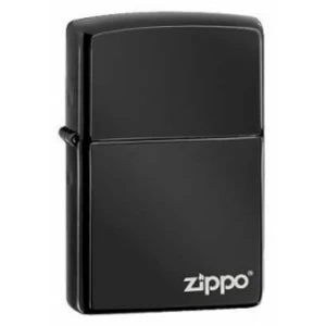 Zippo Logo Regular Ebony Windproof Lighter