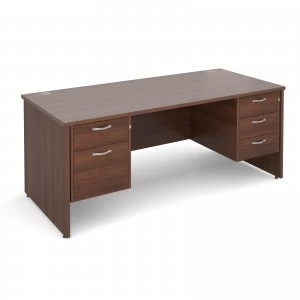 Maestro 25 PL Straight Desk With 2 and 3 Drawer Pedestals 1800mm - wal