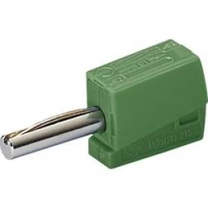Jack plug Plug straight Pin diameter 4mm Green WAGO