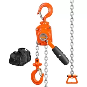 Vevor - Manual Lever Chain Hoist, 1/2 Ton 1100 lbs Capacity 10ft Come Along, G80 Galvanized Carbon Steel with Weston Double-Pawl Brake, Auto Chain