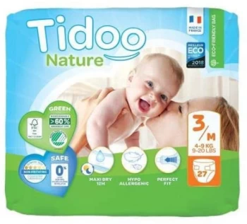 Tidoo Nappies - Size 3/M (4 - 9kg) - 27s