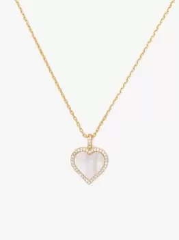 Kate Spade Take Heart Pendant, Clear/Gold, One Size