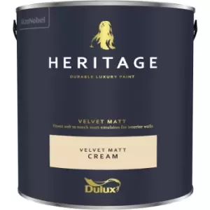 Dulux Heritage Velvet Matt Cream Matt Emulsion Paint 2.5L
