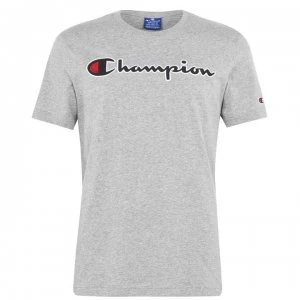 Champion Chest Logo T Shirt - Grey EM031