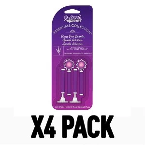 Stressfree Lavender (Pack Of 4) Essentials Vent Stick