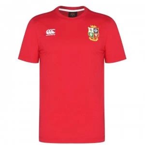 Canterbury British and Irish Lions Jersey T Shirt Mens - TANGO RED