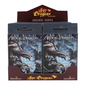 Pack of 12 Rock Dragon Incense Cones by Anne Stokes