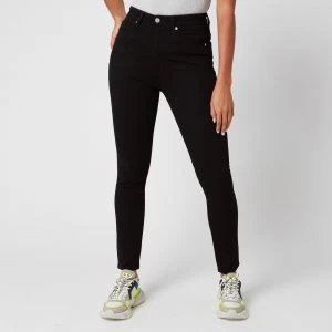 Calvin Klein Jeans Womens 010 High Rise Skinny Jeans - Eternal Black - W30/L30