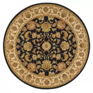 Oriental Weavers Kendra Round Rug Navy Gold 3330 B 120X120cm