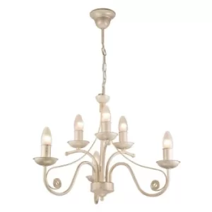 Donato Chandeliers With Fabric Shades, White, 6x E14