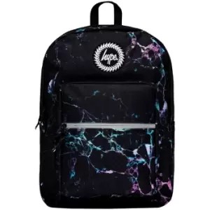 Cracked Effect Utility Backpack (One Size) (Black/Purple/Teal) - Hype