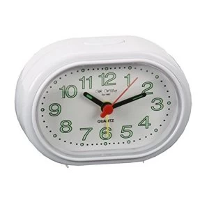 Oval Alarm Clock - White