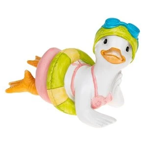 Lido Duck Lying Rubber Ring Ornament