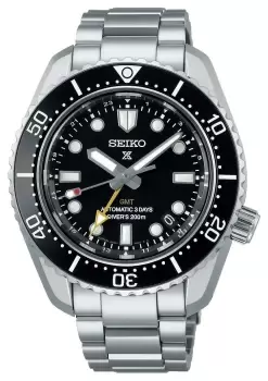 Seiko SPB383J1 Prospex aDark Depthsa GMT Stainless Steel Watch