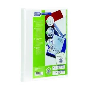 Elba Panorama 40mm 2 D-Ring Presentation Binder A4 White Pack of 6