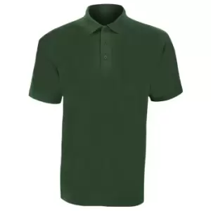 UCC 50/50 Mens Plain PiquA Short Sleeve Polo Shirt (XL) (Bottle Green)