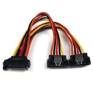 StarTech 6" Latching SATA Power Y Splitter Cable Adapter