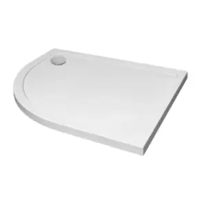 900x700mm Left Hand Offset Quadrant Low Profile Stone Resin Shower Tray- JT