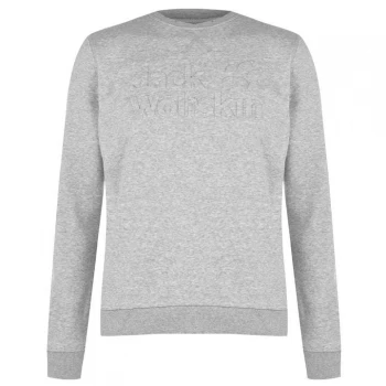 Jack Wolfskin Logo Sweatshirt - Light Grey Hthr