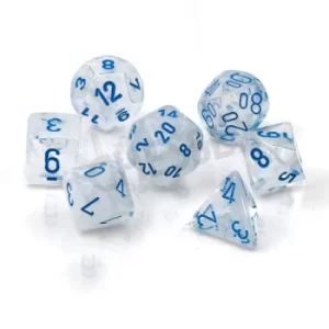 Borealis Polyhedral Icicle/light blue Luminary 7-Die Set