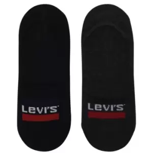 Levis 2 Pack Sport Logo Trainer Socks - Black