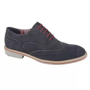 Roamers Mens 5 Eye Oxford Brogue Shoes (9 UK) (Navy)