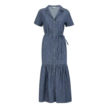 Yumi Denim Midi Dress - Blue