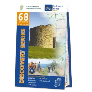Map of County Carlow, Kilkenny and Wexford: OSI Discovery 68