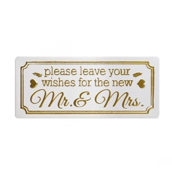 Metal Sign 'Wishes For Mr&amp;Mrs' By Heaven Sends