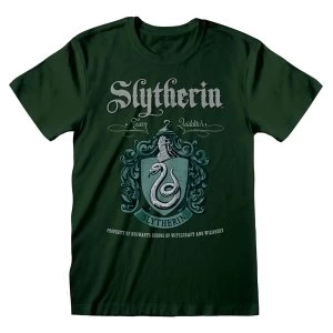 Harry Potter - Slytherin Crest Team Quidditch Unisex Large T-Shirt - Green