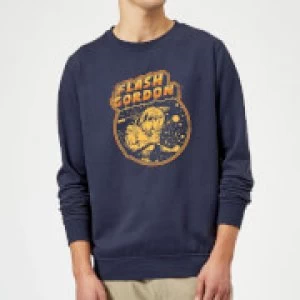 Flash Gordon Flash Retro Comic Sweatshirt - Navy - 5XL