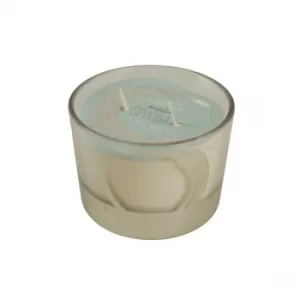 Candlelight Spa Day Revitalise 2 Wick Wax Filled Glass Candle Pot Green Tea Scent