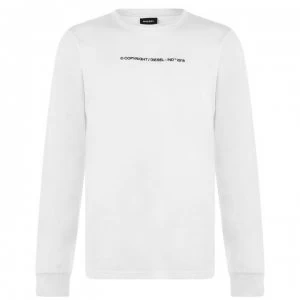 Diesel Copyright 2019 Long Sleeve T Shirt - White 100