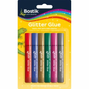 Bostik Glitter Glue Pens - Assorted Colours (6 Pack)