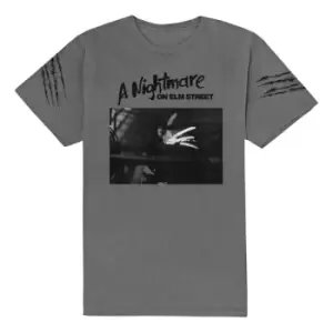 Warner Bros - Nightmare on Elm Street Sleeve Scratch Unisex XX-Large T-Shirt - Grey